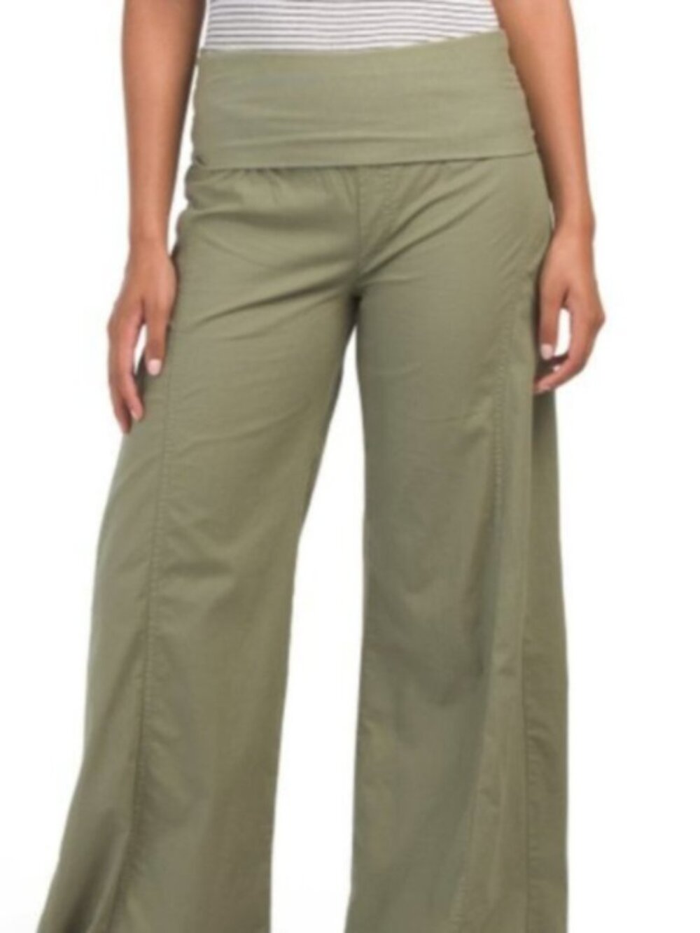 XCVI Wearables Wide Leg Pants – Olive Green – 2X